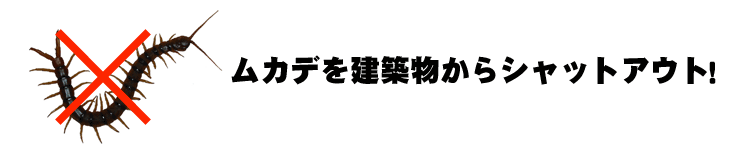ムカデを建築物からシャットアウト